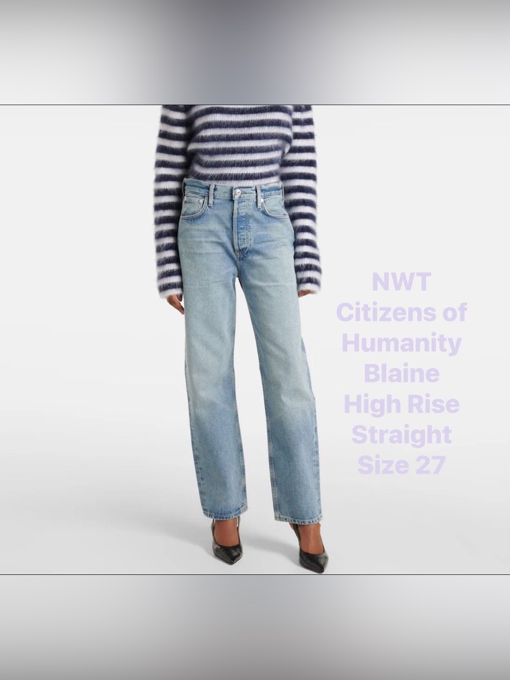 NWT COH - Citizens of Humanity - Blaine High Rise Straight Jean. Gemini Wash. 27